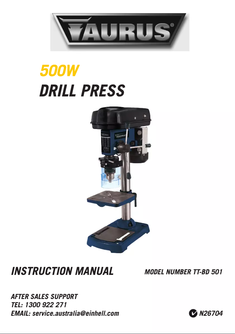 Image de la première page du manuel de l'appareil TT-BD 501