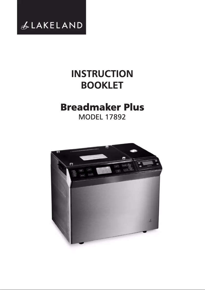 Image de la première page du manuel de l'appareil 17892 Plus