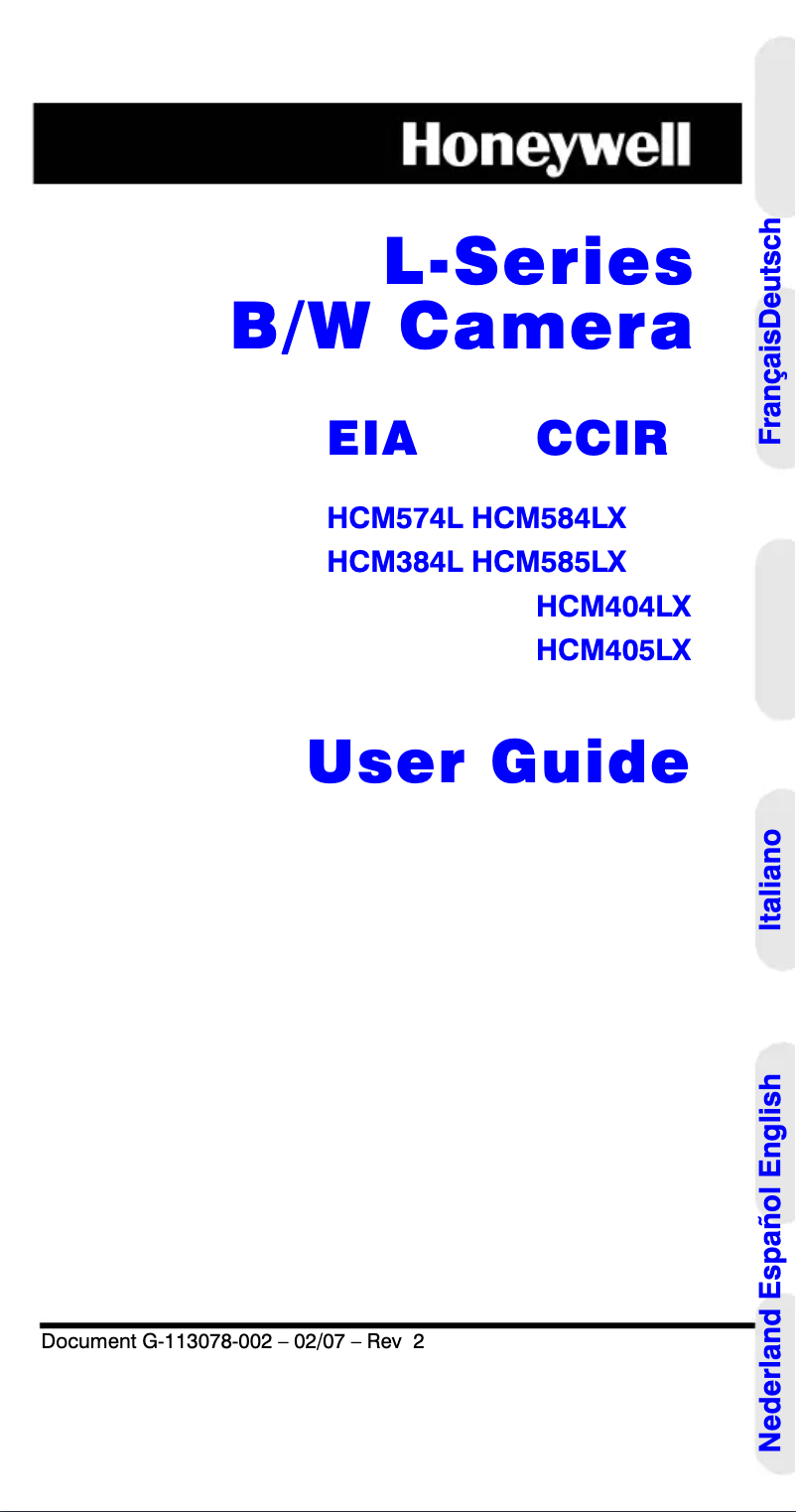 Imagen de la primera página del manual del dispositivo HCM384L