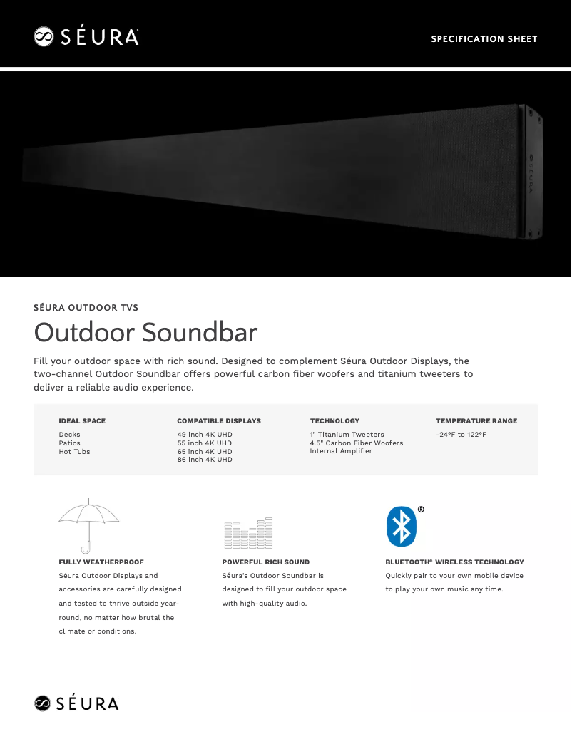 Page 1 de la notice Fiche technique Seura SPK-65