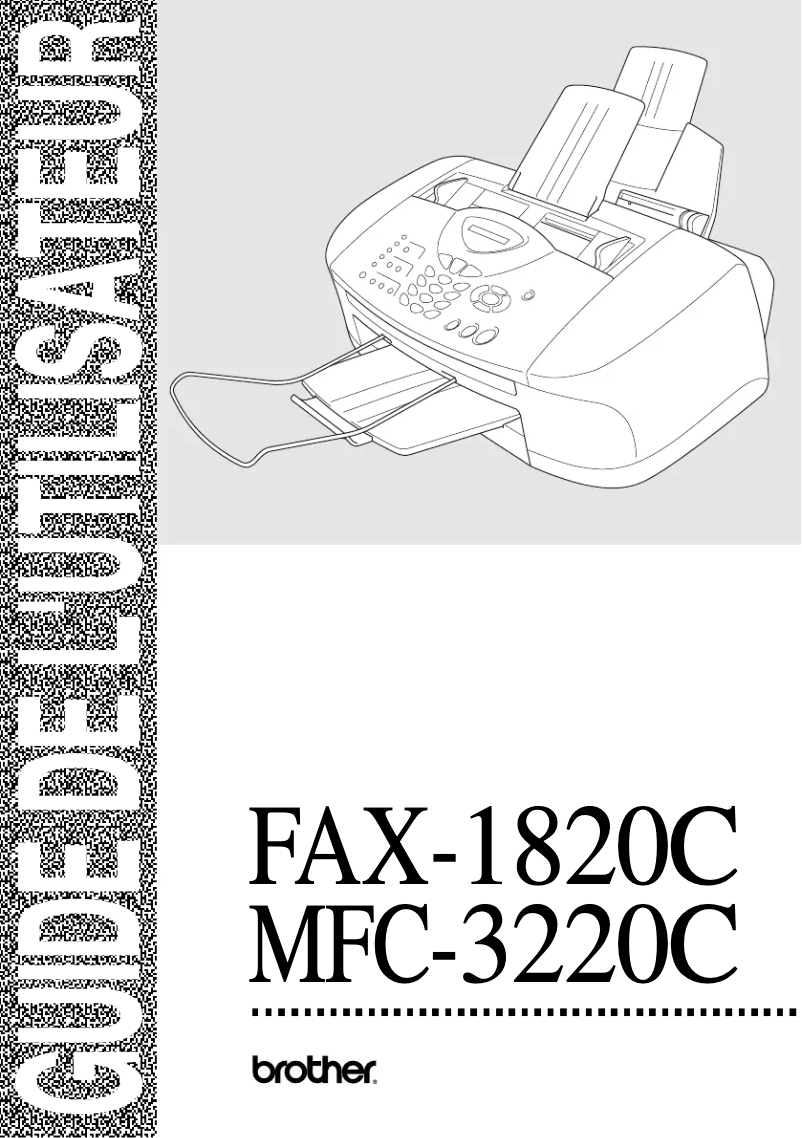 Page n°1 - Manuel utilisateur Brother FAX-1820C