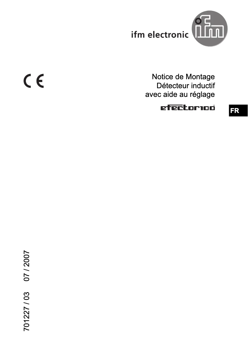 Page 1 de la notice Manuel utilisateur IFM II5827