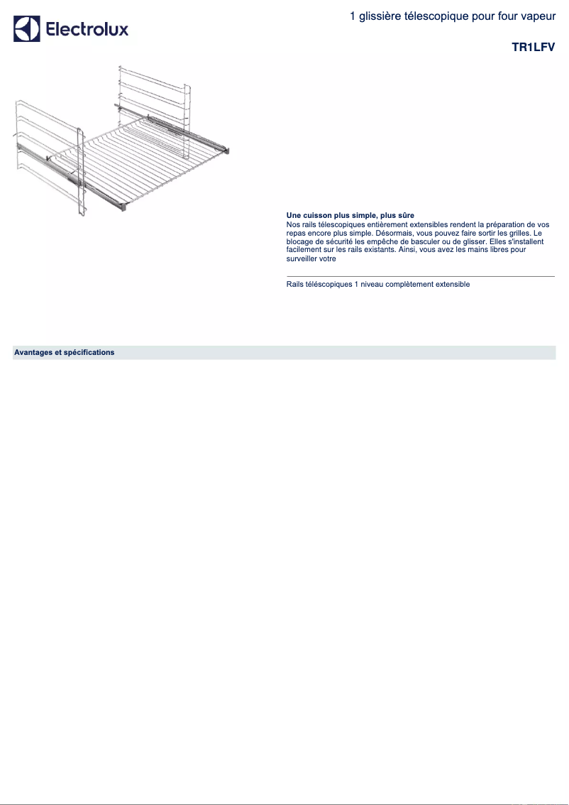 Page 1 de la notice Manuel utilisateur AEG TR1LFV