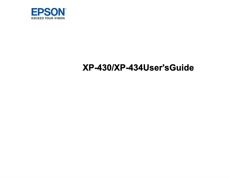 Page 1 de la notice Manuel utilisateur Epson Expression Home XP-430