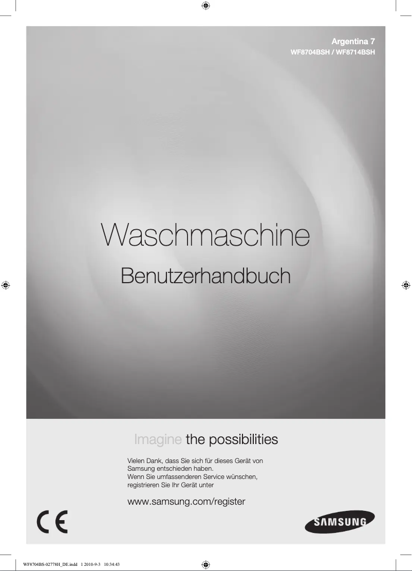 Página 1 del manual Manual de usuario Samsung WF-8704