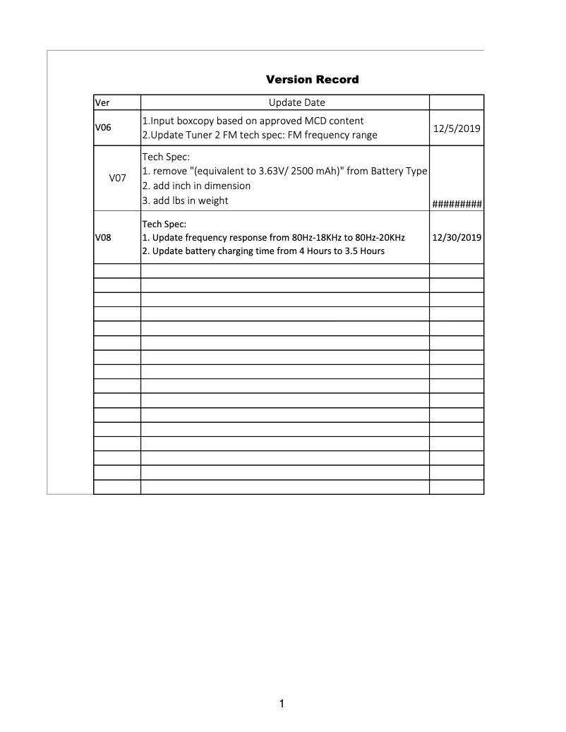 Image de la première page du manuel de l'appareil TUNER XL