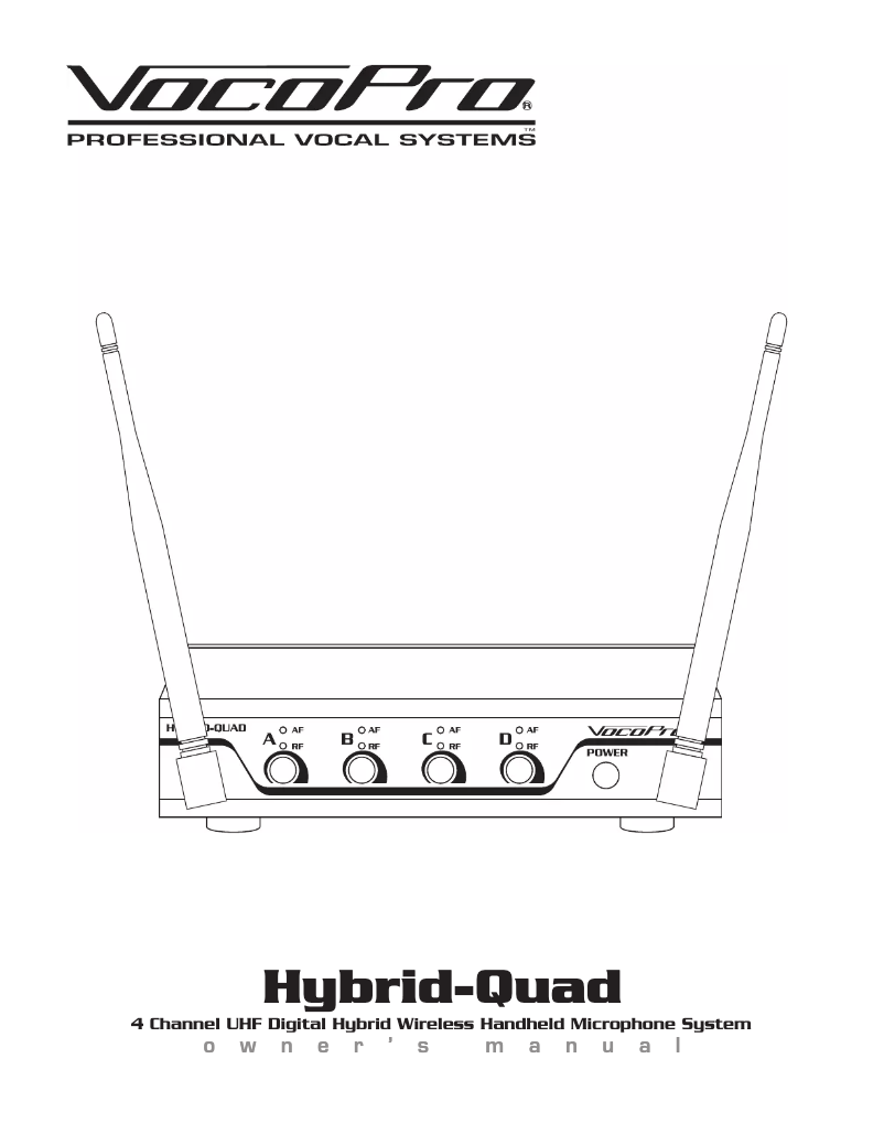 Page 1 de la notice Manuel utilisateur Vocopro Acapella-8