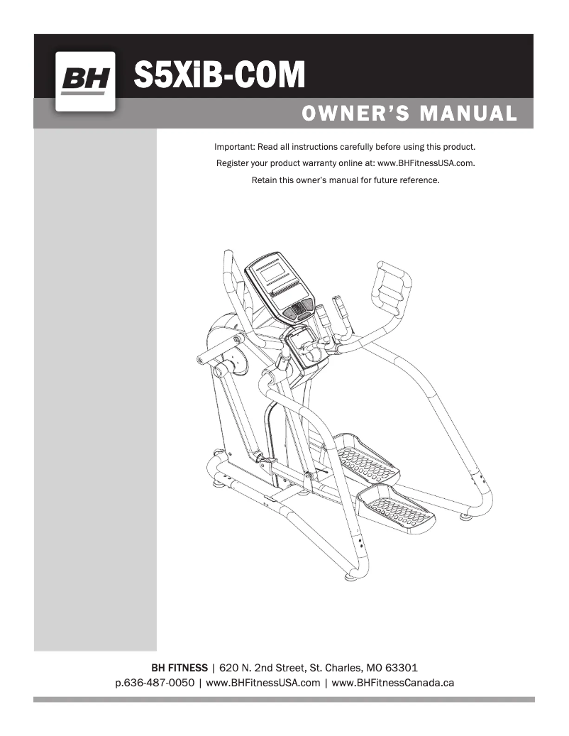 Image de la première page du manuel de l'appareil S5XiB-COM