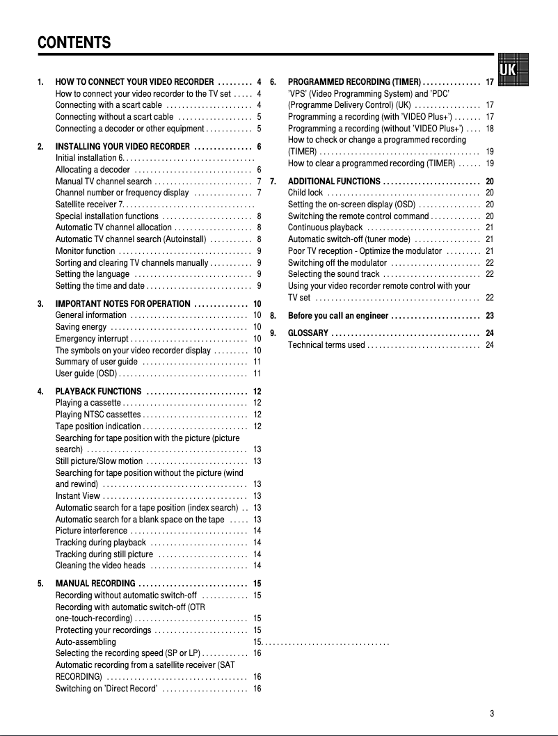 Page 1 de la notice Manuel utilisateur Philips VR600