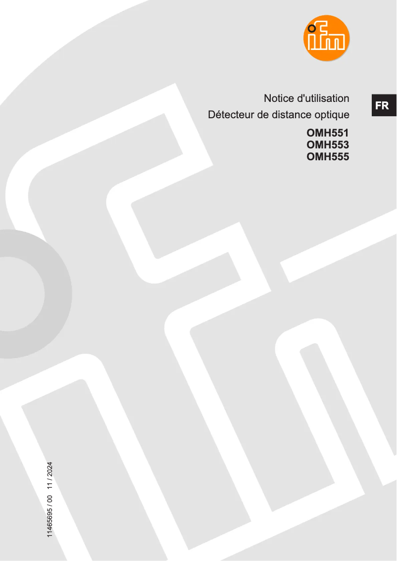 Page n°1 - Manuel utilisateur IFM OMH553