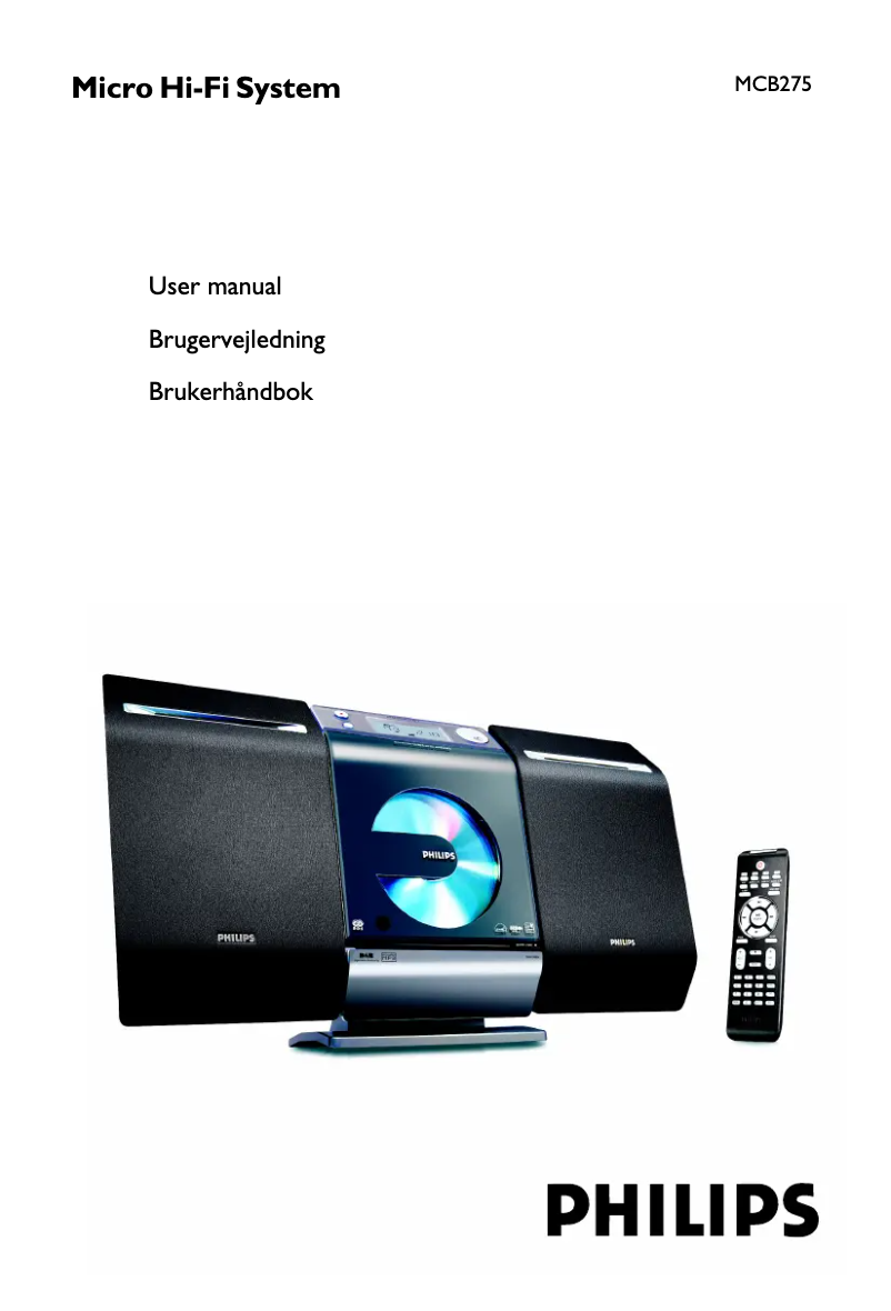 Page n°1 - Manuel utilisateur Philips MCB275