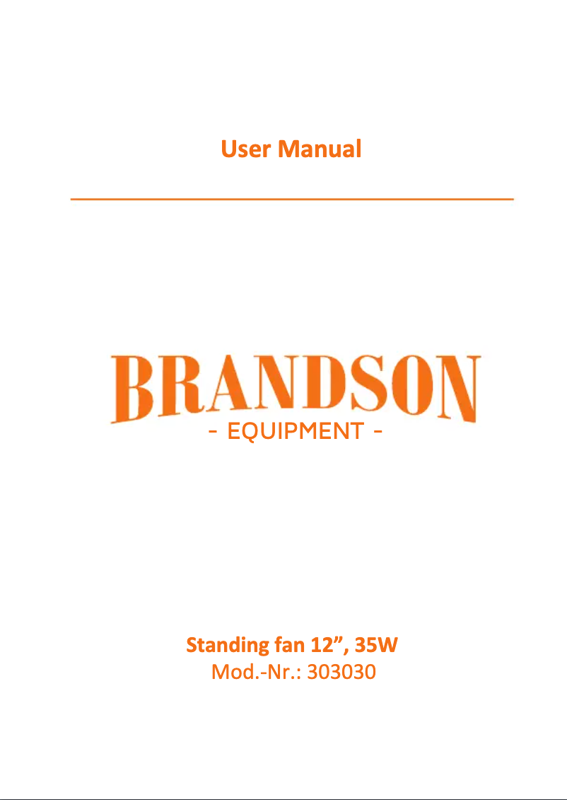 Page 1 de la notice Manuel utilisateur Brandson 303398
