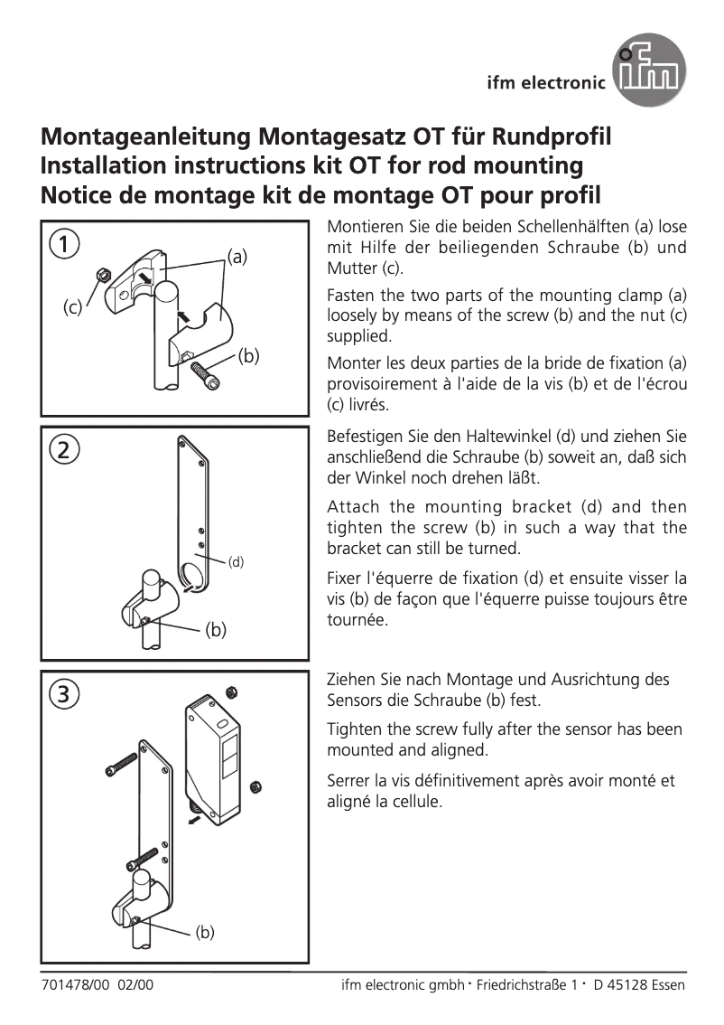 Page 1 de la notice Manuel utilisateur IFM E20890