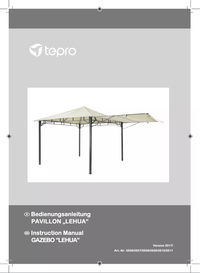 Page 1 de la notice Manuel utilisateur tepro Lehua