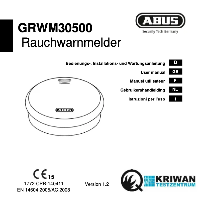 Page n°1 - Manuel utilisateur Abus RWM150