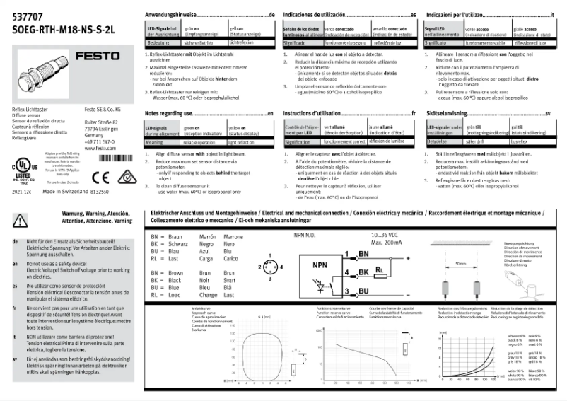 Page 1 de la notice Manuel utilisateur Festo SOEG-RTH-M18-NS-S-2L