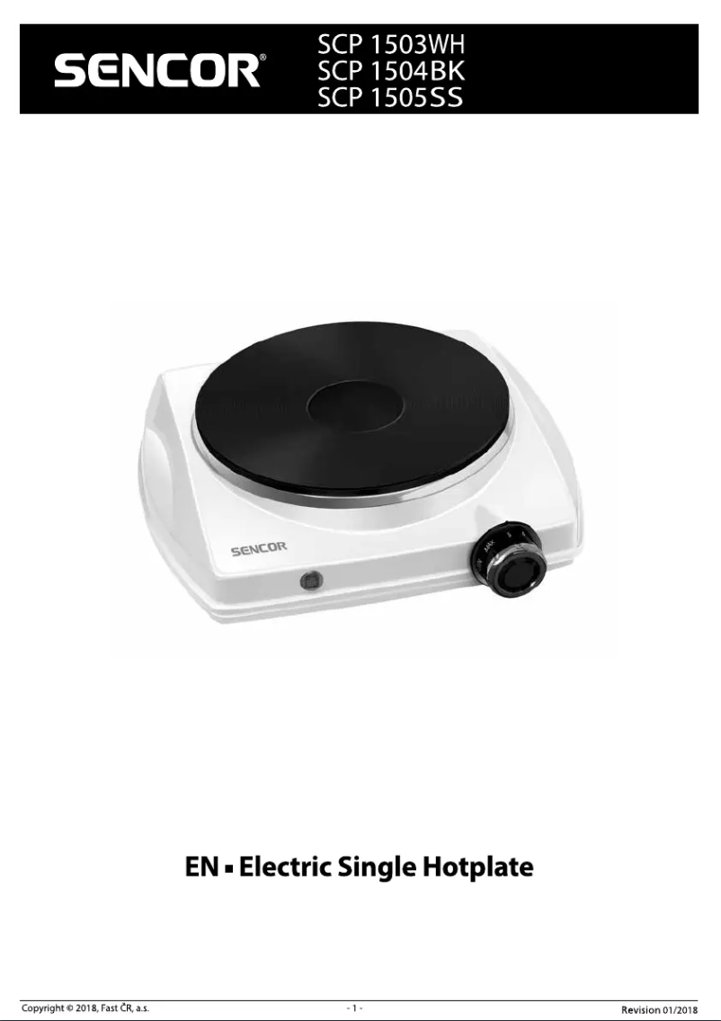 Image de la première page du manuel de l'appareil SCP 1505SS