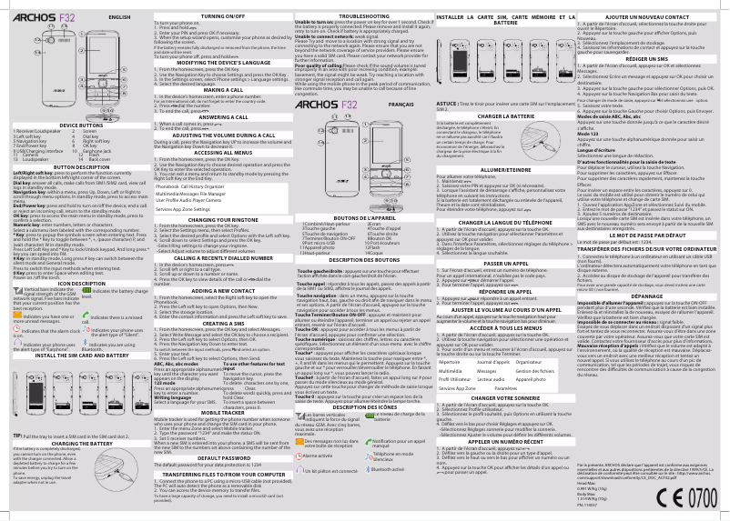 Image de la première page du manuel de l'appareil F32