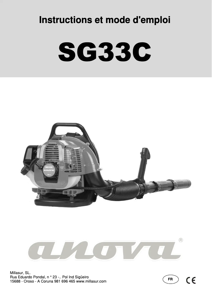Image de la première page du manuel de l'appareil SG33C