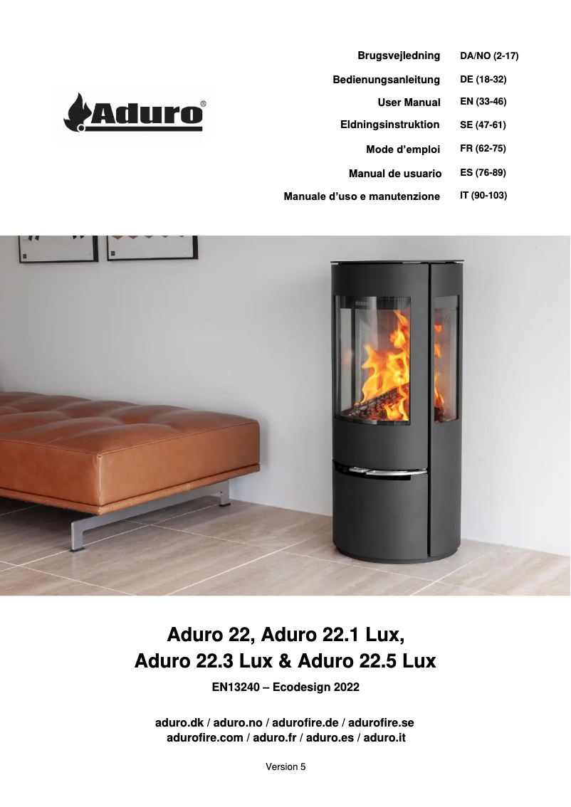 Page n°1 - Manuel utilisateur Aduro 22.1 Lux