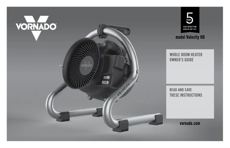 Page 1 de la notice Manuel utilisateur Vornado Velocity HD