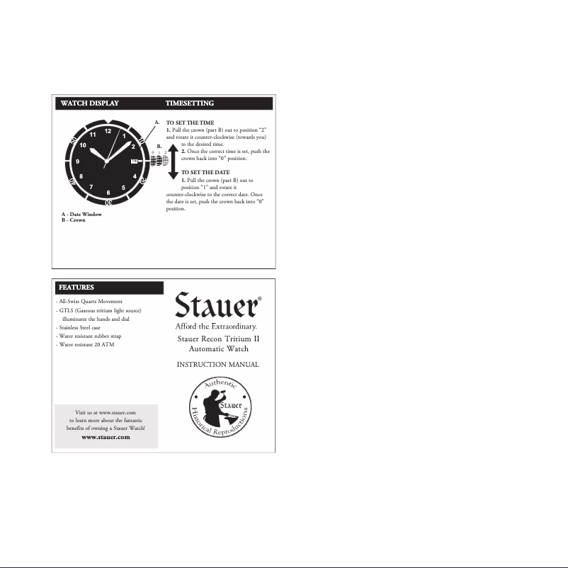 Page 1 de la notice Manuel utilisateur Stauer 35114