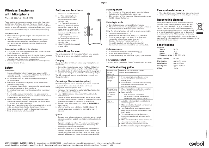 Image de la première page du manuel de l'appareil BIX10