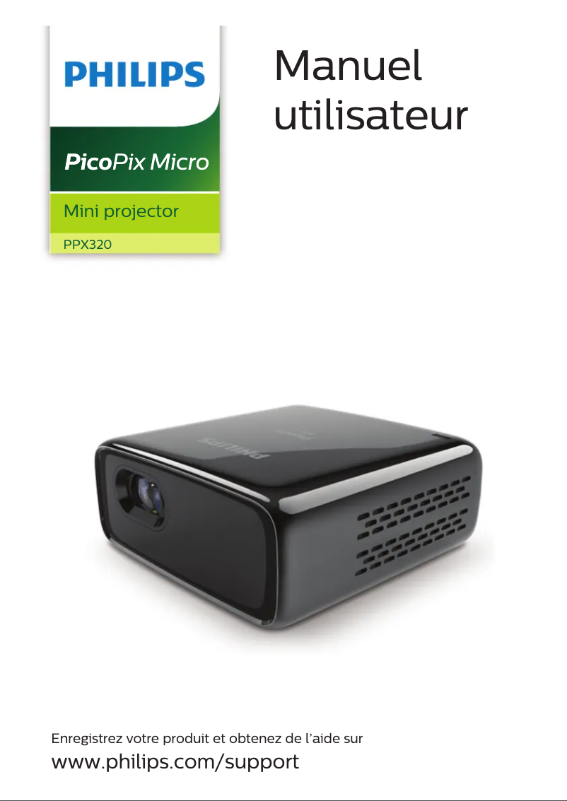 Page 1 de la notice Manuel utilisateur Philips PicoPix Micro PPX320