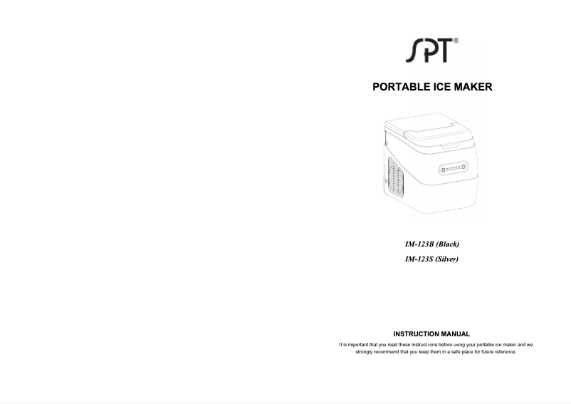Page 1 de la notice Manuel utilisateur SPT IM-123B