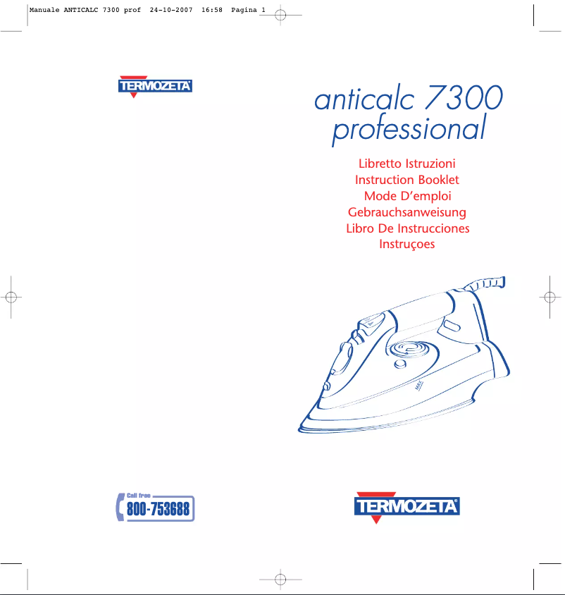 Page 1 de la notice Manuel utilisateur Termozeta Anti-Calc 7300