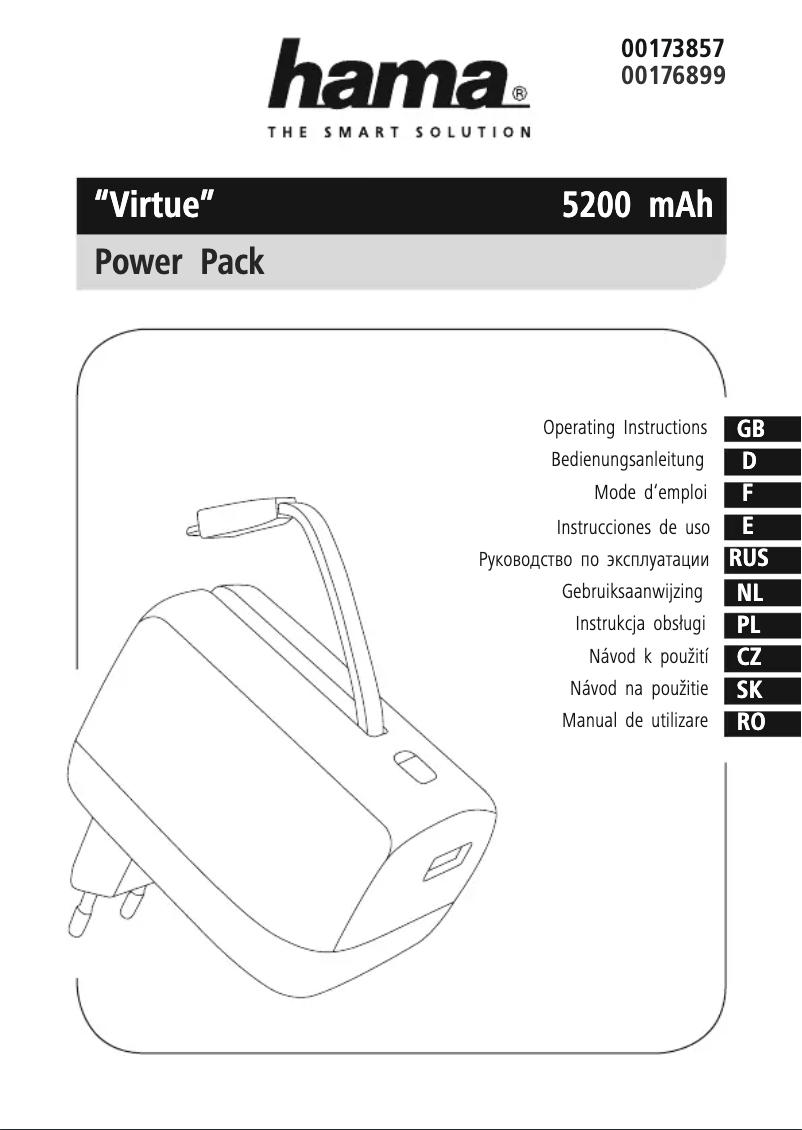 Page n°1 - Manuel utilisateur Hama Virtue 00173857