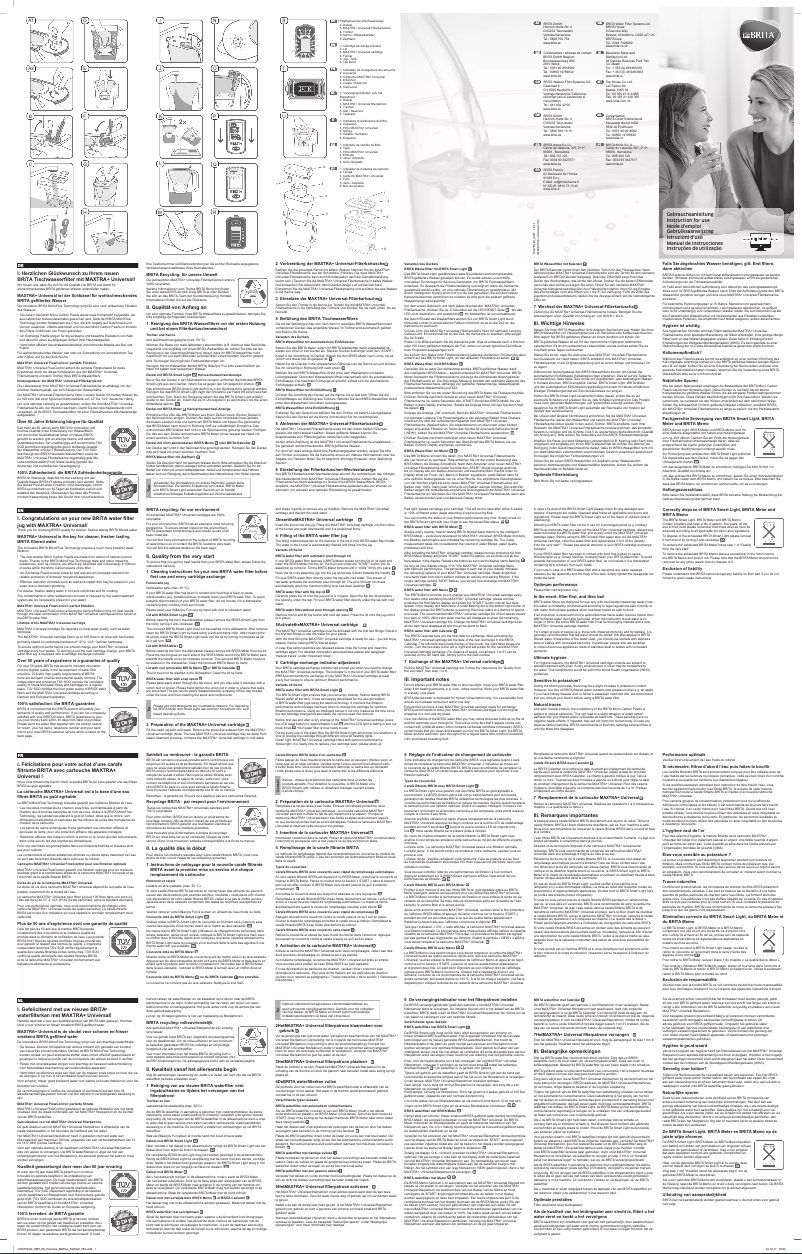 Page 1 de la notice Manuel utilisateur BRITA Fill&Enjoy Marella