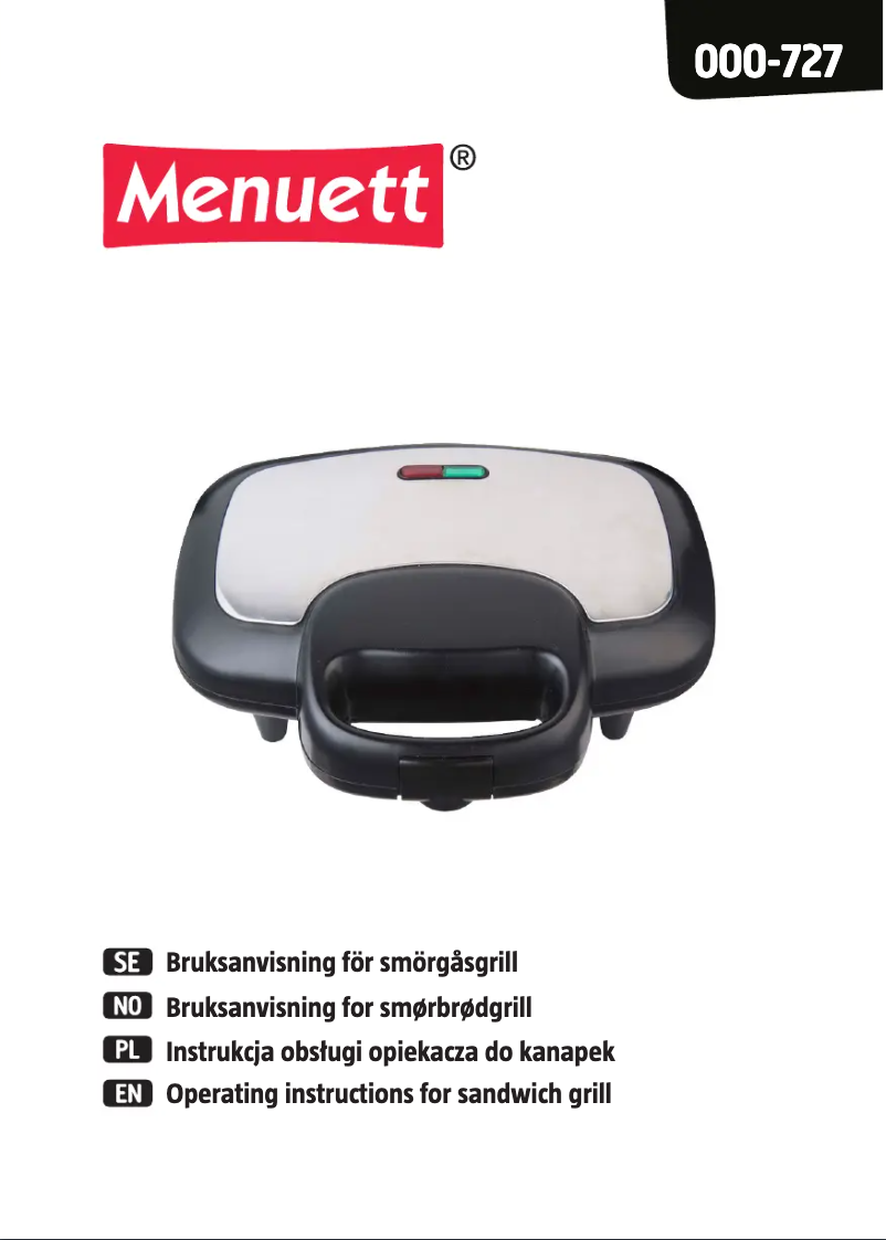 Página 1 del manual Manual de usuario Menuett 000-727