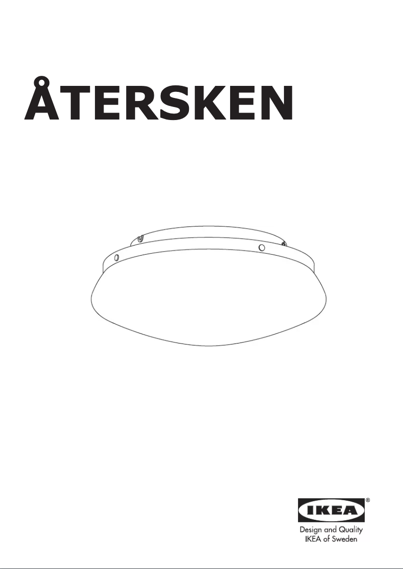 Page 1 de la notice Instructions / montage Ikea ÅTERSKEN