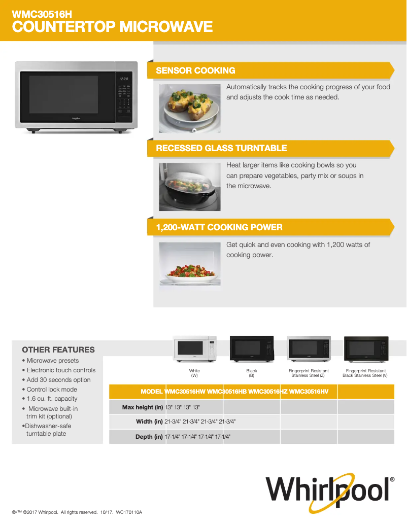 Imagen de la primera página del manual del dispositivo WMC30516HV