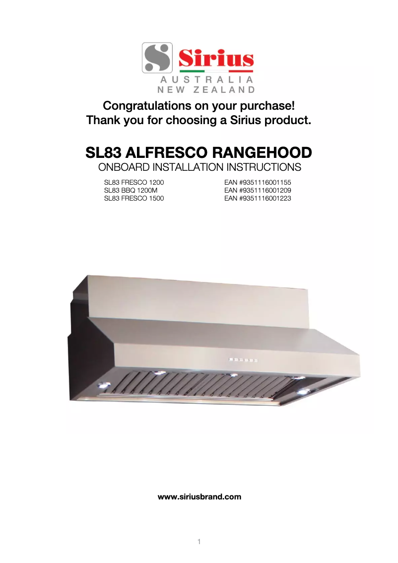 Image de la première page du manuel de l'appareil SL83 BBQ 1200M