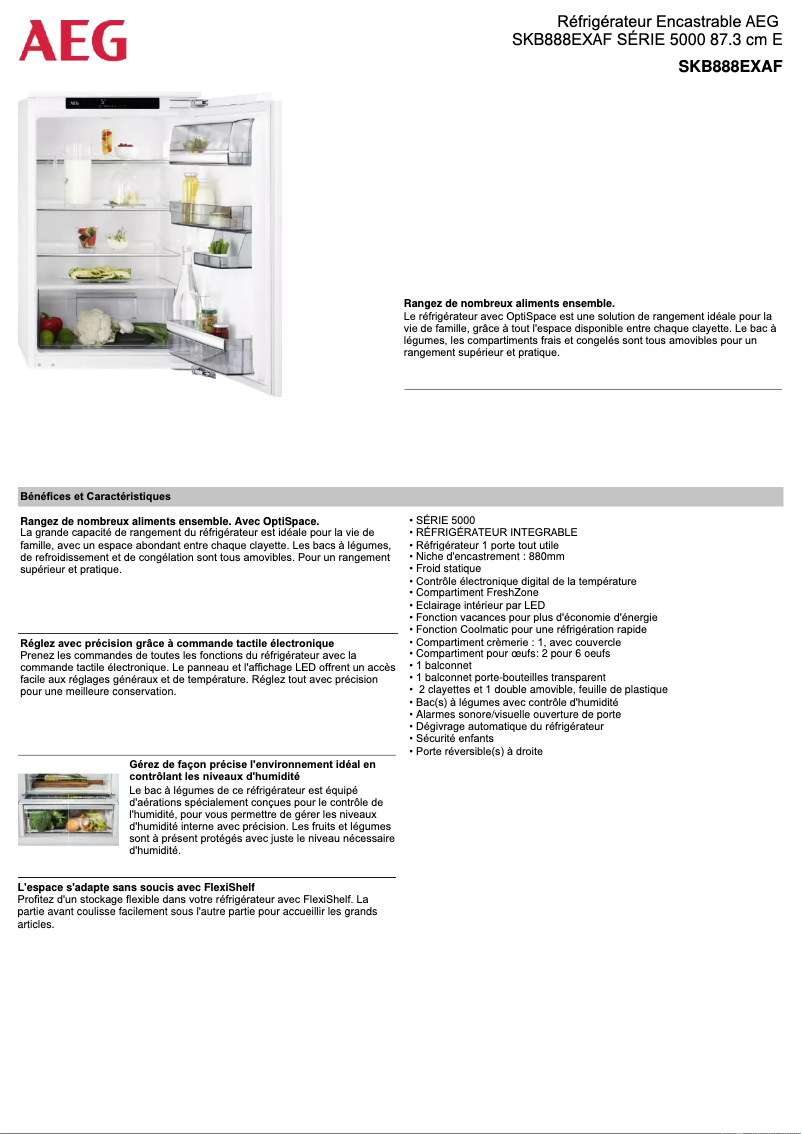 Image de la première page du manuel de l'appareil SKB888EXAF