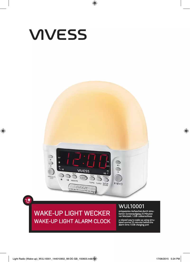 Page n°1 - Manuel utilisateur Vivess WUL10001