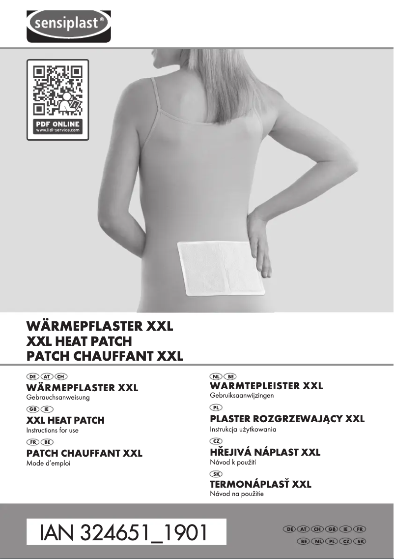 Page 1 de la notice Manuel utilisateur Sensiplast IAN 324651