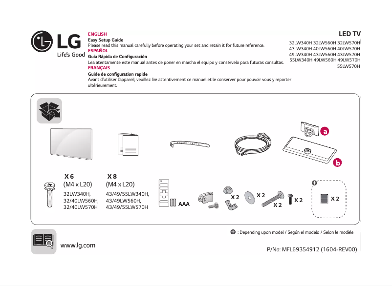 Page n°1 - Manuel utilisateur LG 49LW560H Pro:Centric
