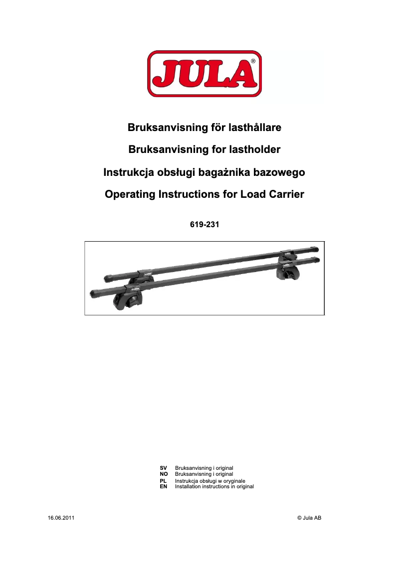 Image de la première page du manuel de l'appareil 619-231