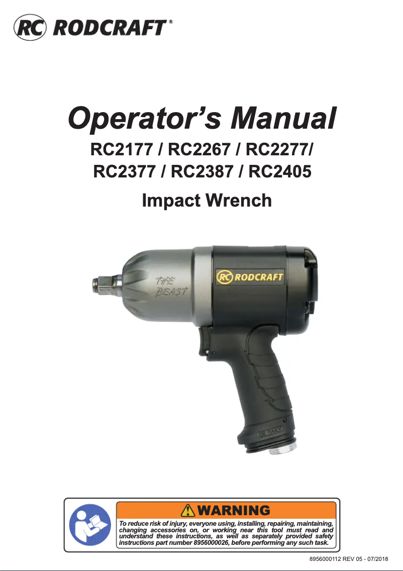 Image de la première page du manuel de l'appareil RC2377