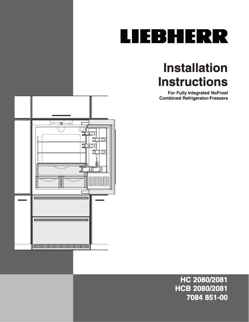 Page 1 de la notice Instructions / montage Liebherr HC 2081