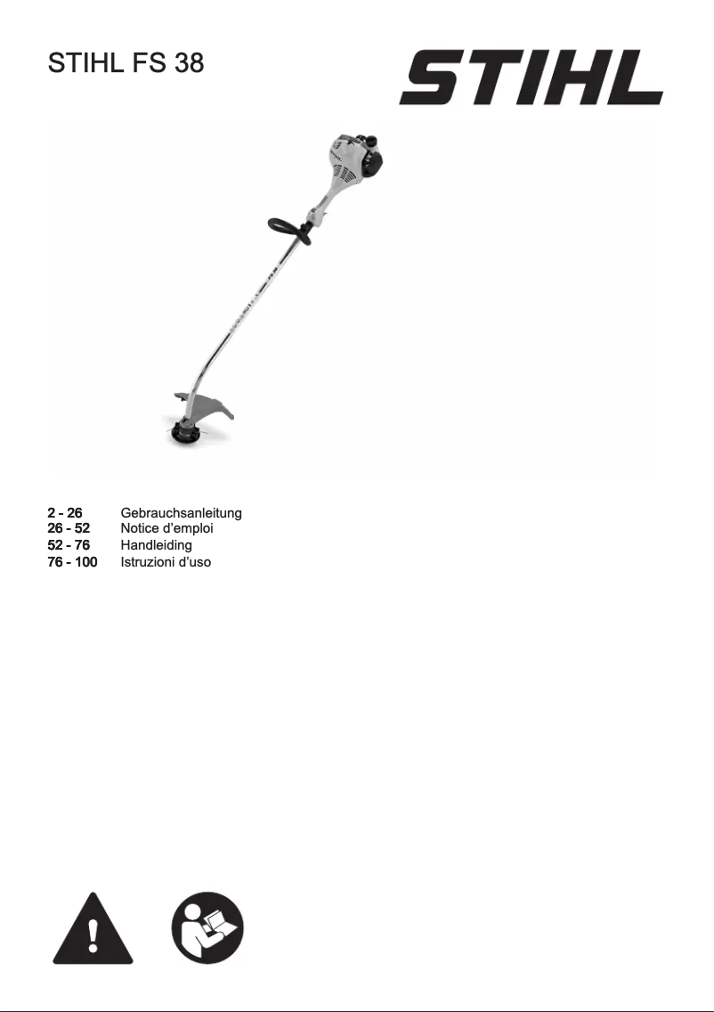 Page 1 de la notice Manuel utilisateur Stihl FS 38