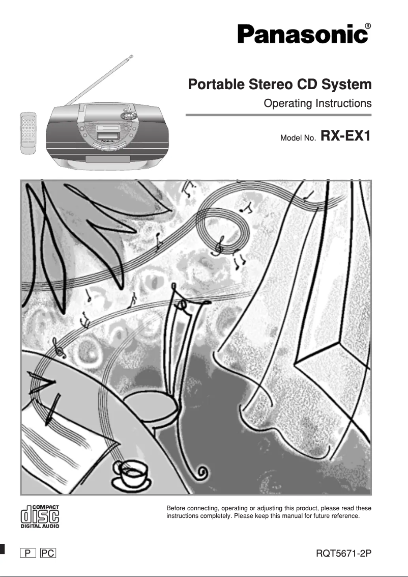 Image de la première page du manuel de l'appareil RX-EX1