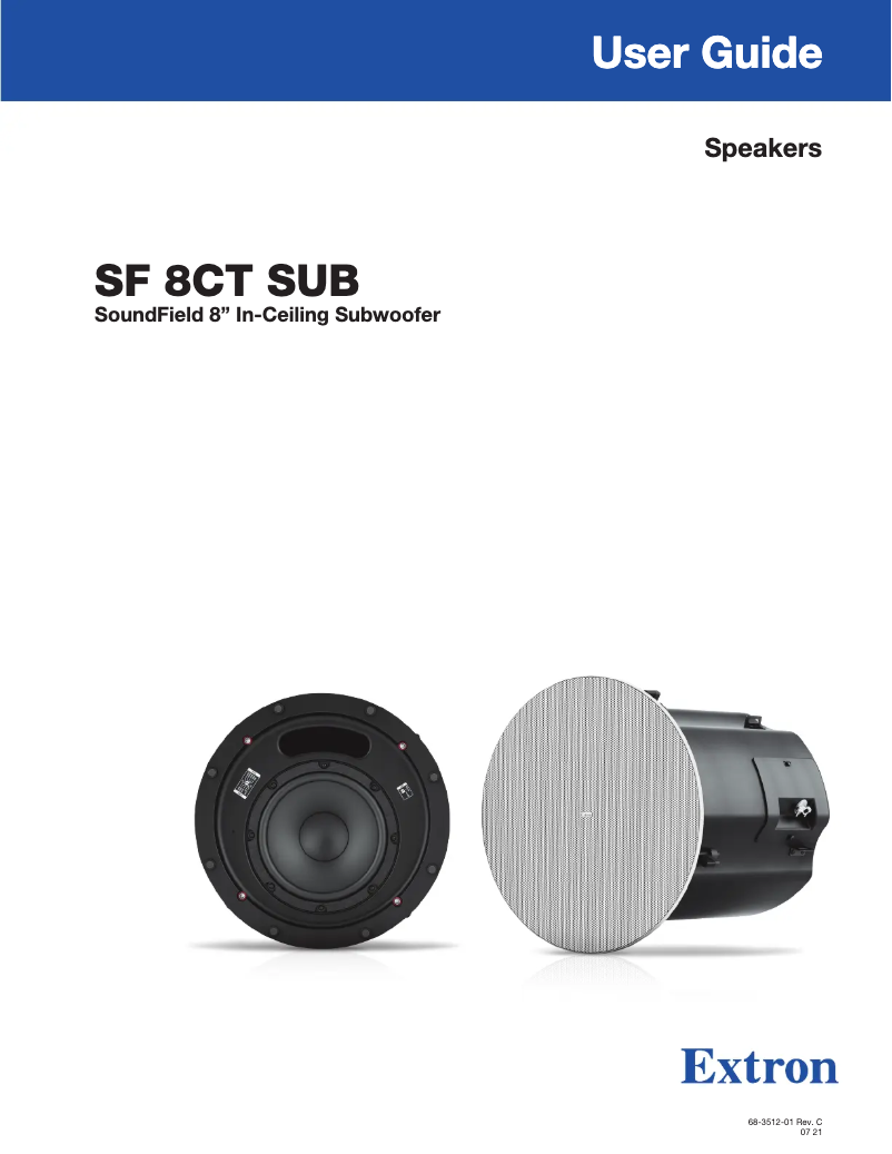 Page n°1 - Manuel utilisateur Extron SF 8CT SUB