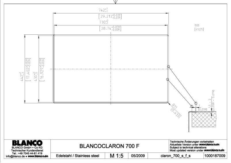 Page n°1 - Manuel utilisateur BLANCO CLARON 700-IF/N