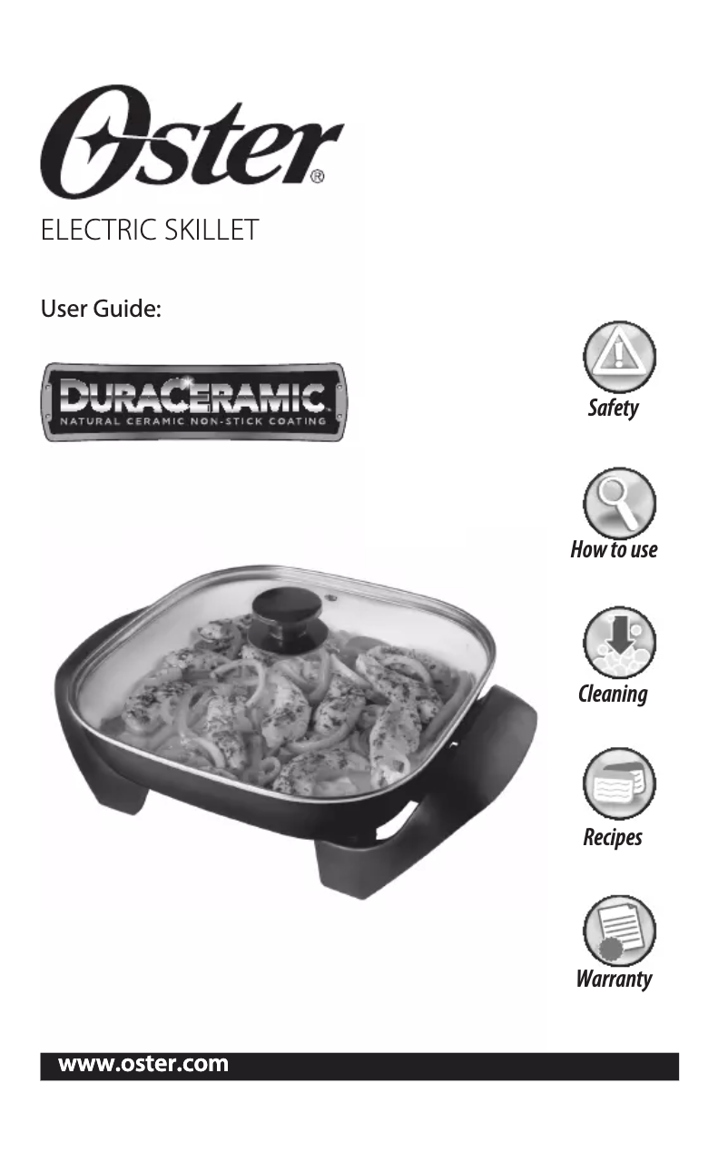 Page 1 de la notice Manuel utilisateur Oster CKSTSKFM12W-033
