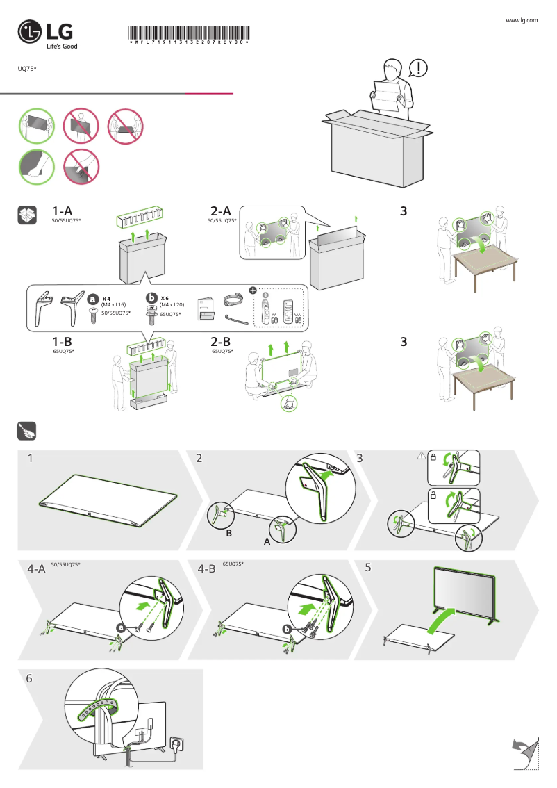 Página 1 del manual Manual de usuario LG 55UQ751C0LG