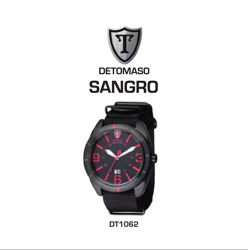 Page 1 de la notice Manuel utilisateur Detomaso Sangro